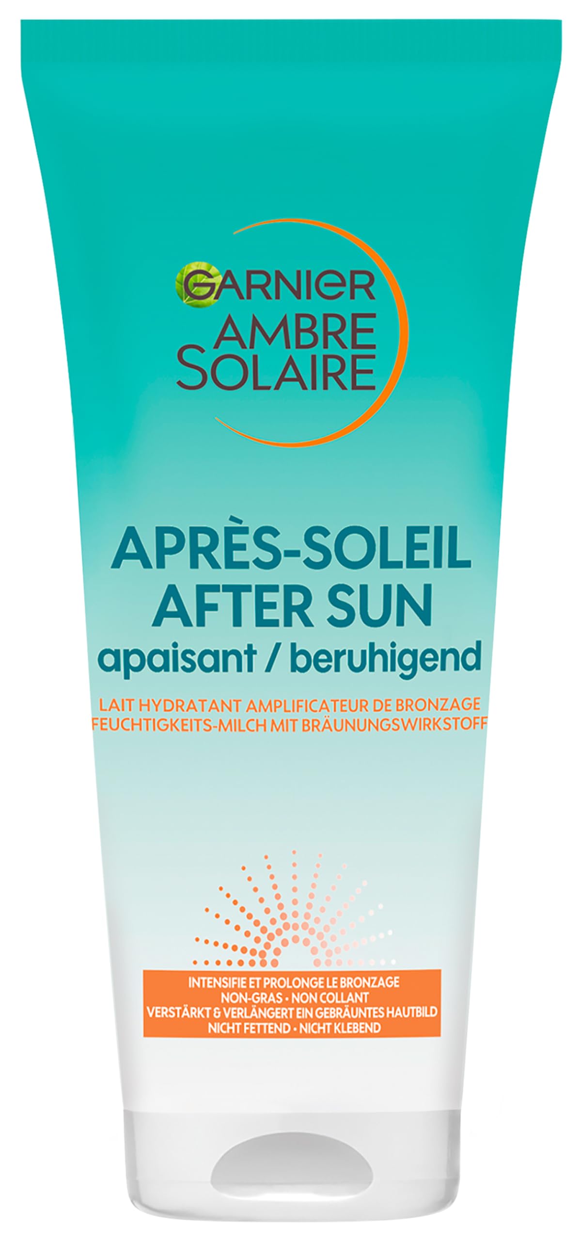 Garnier After Sun Lotion, Sanft bräunende Feuchtigkeits-Milch, Verstärkt ein gebräuntes Hautbild, Ambre Solaire Beruhigende After Sun Feuchtigkeits-Milch, 1 x 200 ml