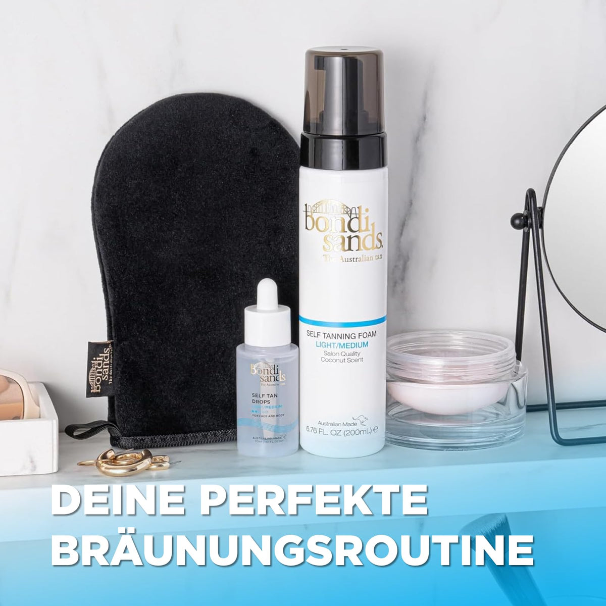 Bondi Sands - Self Tan Drops Light/Medium - Selbstbräuner für Gesicht und Körper in Tropfen, individuell dosierbar, für eine leichte bis mittlere Bräune, 30ml