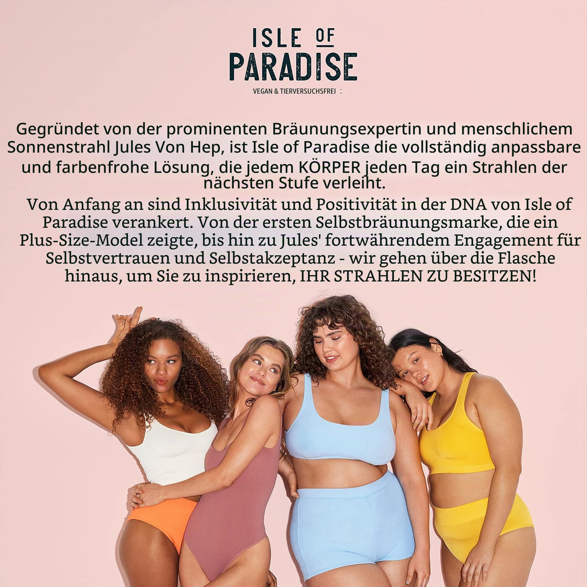 Isle of Paradise Selbstbräunungs-Mousse, dunkel (200 ml) Glow Clear Selbstbräunungsschaum, natürliche Inhaltsstoffe & vegan (Verpackung kann variieren)