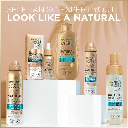Ambre Solaire Natural Bronzer Self Tan Mousse (Coconut), 300 g, Braun, Vegan, Dunkel