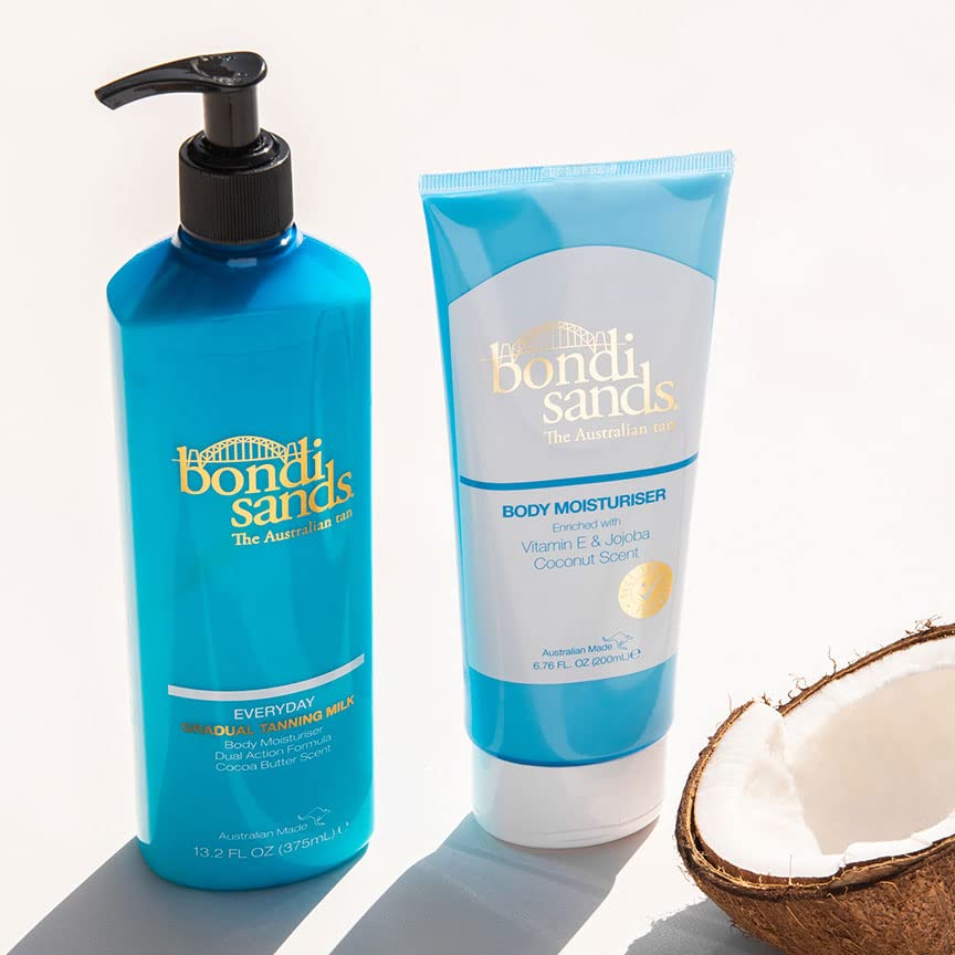 Bondi Sands Everyday Gradual Tanning Milk | Tägliche Körperlotion baut einen natürlichen Glanz in 1–3 Anwendungen auf, angereichert mit Vitamin E und Aloe Vera, vegan + tierversuchsfrei,