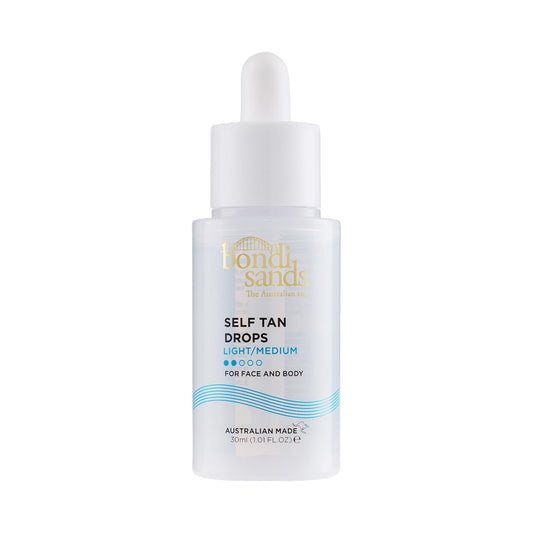 Bondi Sands - Self Tan Drops Light/Medium - Selbstbräuner für Gesicht und Körper in Tropfen, individuell dosierbar, für eine leichte bis mittlere Bräune, 30ml