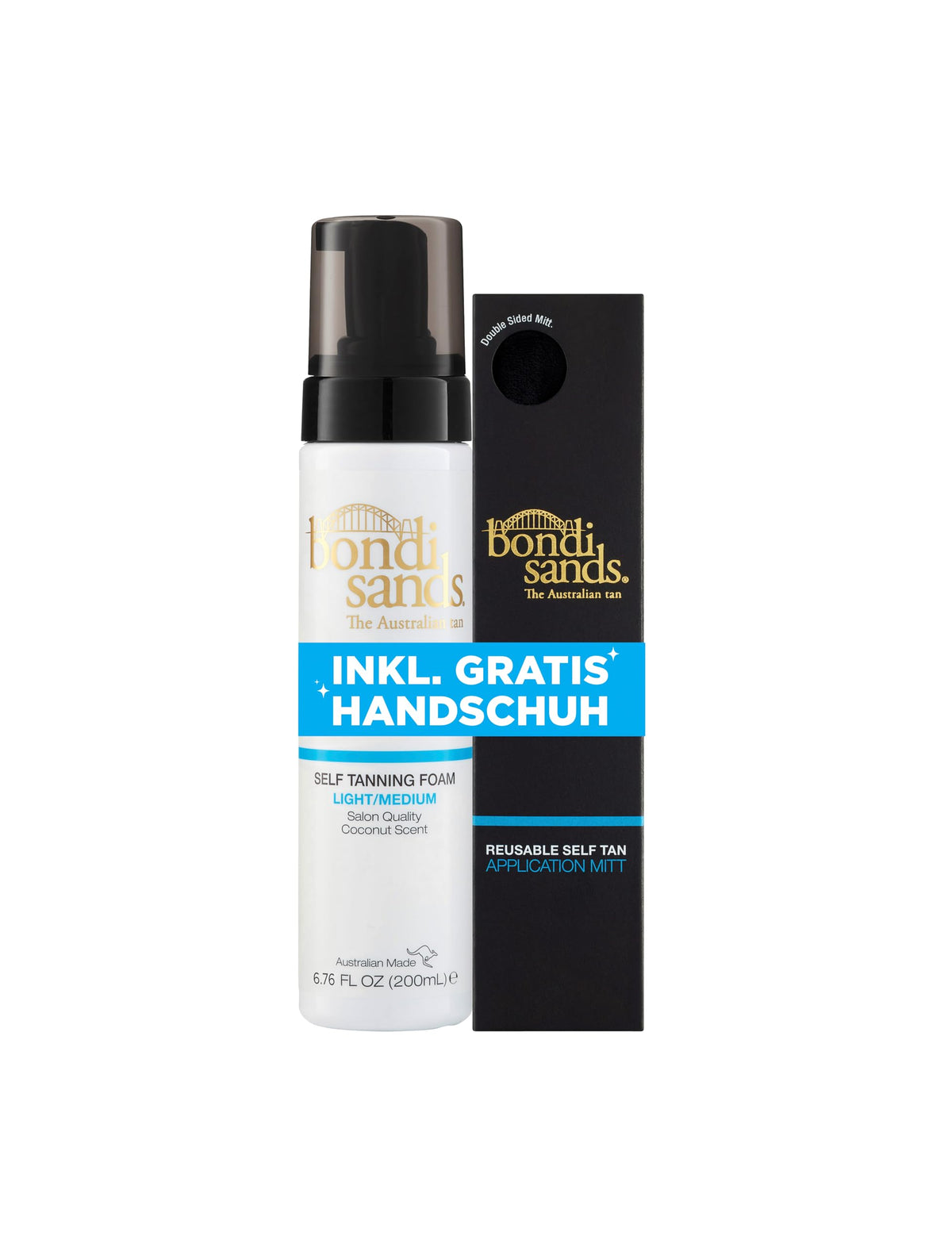 Bondi Sands Selbstbräuner Set Light/Medium – Foam mit Handschuh, 200 ml