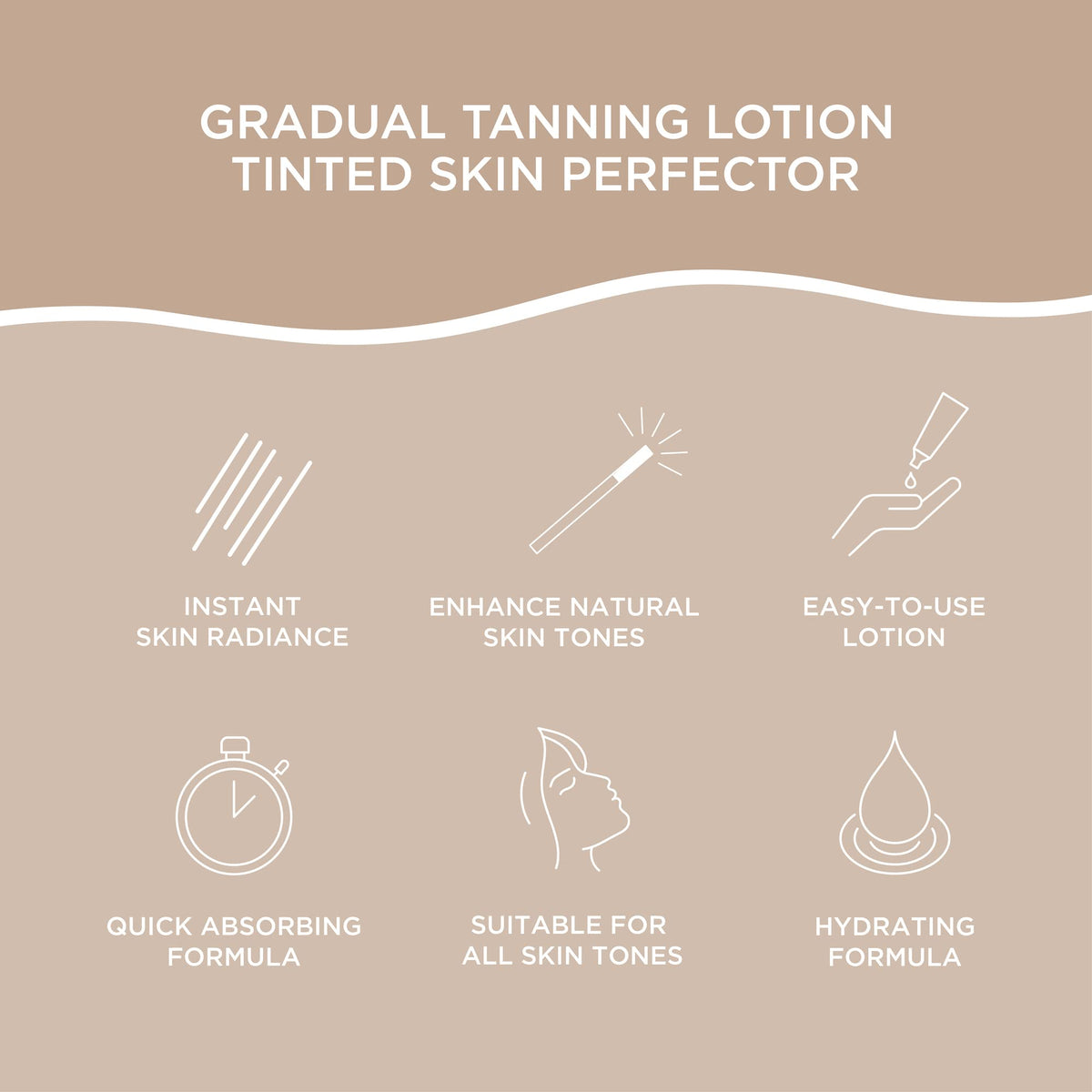 Bondi Sands - Gradual Tanning Lotion Tinted Skin Perfector - Selbstbräuner für den Körper zum graduellen Bräunen, Bräunungscreme mit Sofort-Effekt, für einen natürlichen Glow, vegan, 150 ml