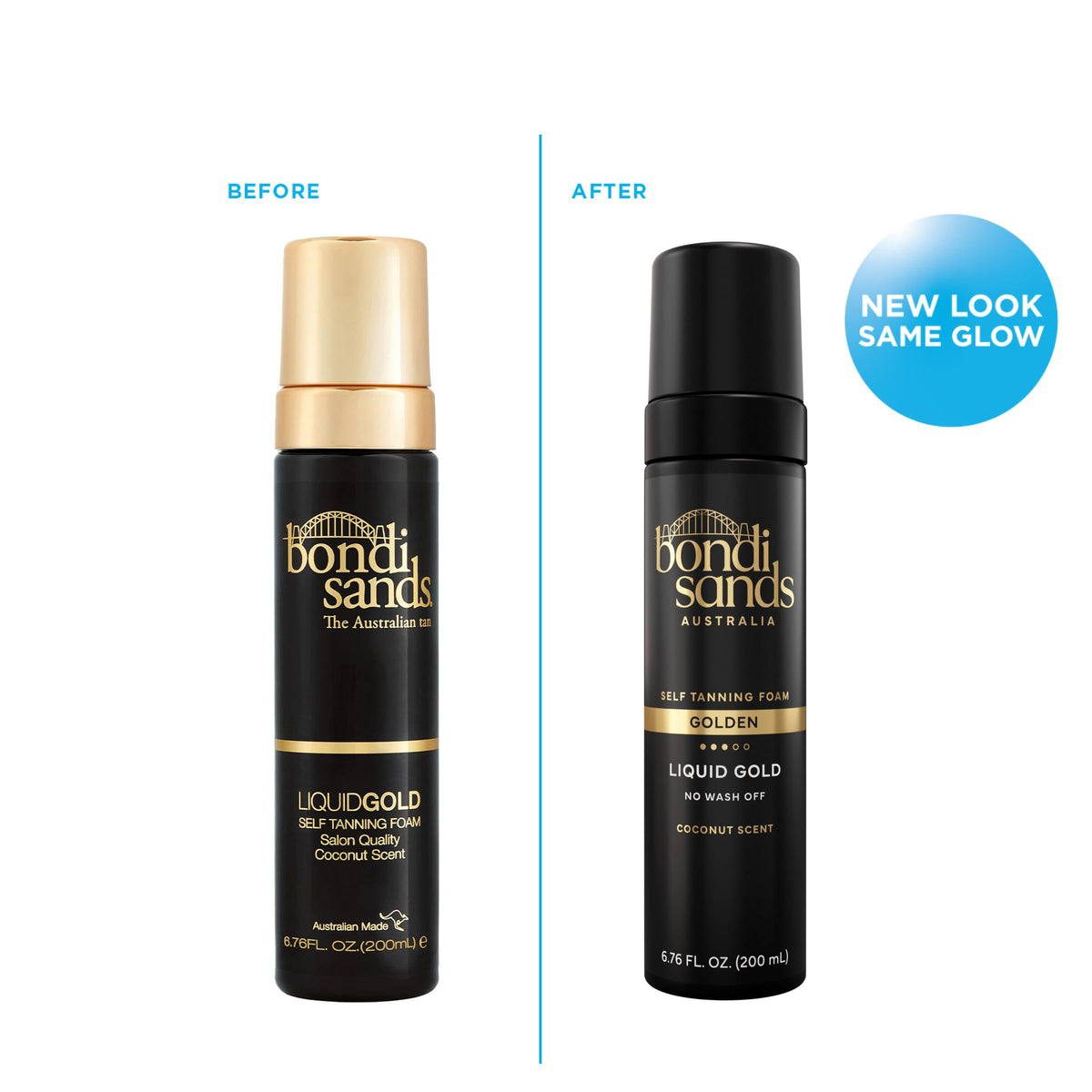 Bondi Sands – Selbstbräuner - Self Tanning Foam Liquid Gold – Selbstbräunungsschaum für die schnelle und natürliche Bräune ohne Sonne, 200 ml