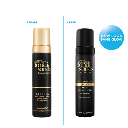 Bondi Sands – Selbstbräuner - Self Tanning Foam Liquid Gold – Selbstbräunungsschaum für die schnelle und natürliche Bräune ohne Sonne, 200 ml