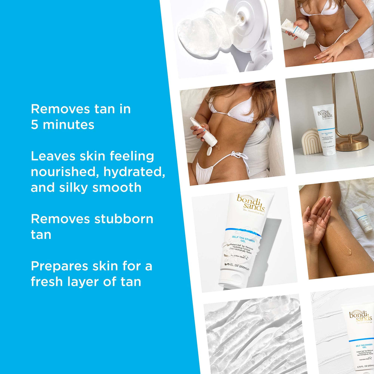 Bondi Sands – Self Tan Eraser Gel - Selbstbräuner Entferner - Künstliche Bräune schnell entfernen - 200 ml