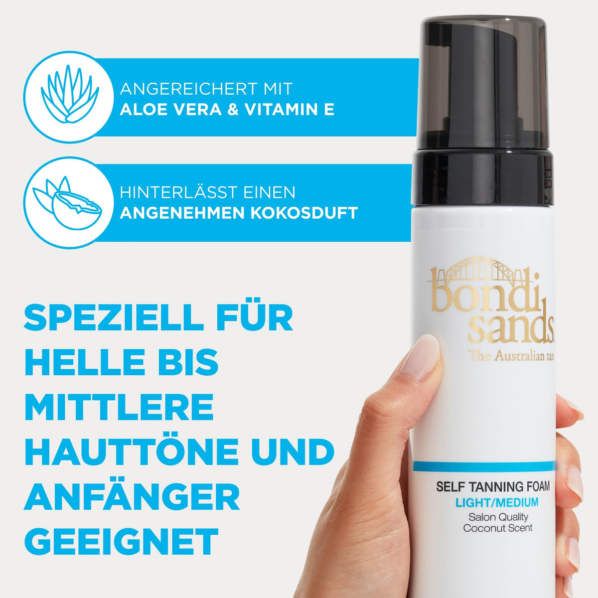 Bondi Sands Selbstbräuner Set Light/Medium – Foam mit Handschuh, 200 ml