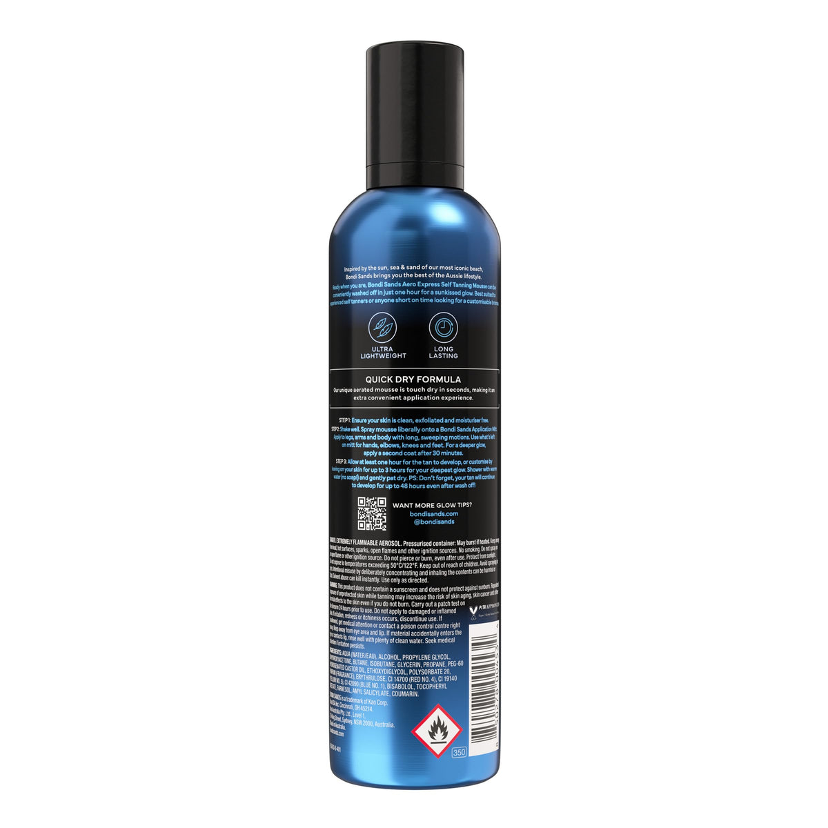 Bondi Sands – Selbstbräuner Mousse - Aero Self Tanning Foam 1 Hour Express, für die natürliche und schnelle Bräune ohne Sonne, 225 ml