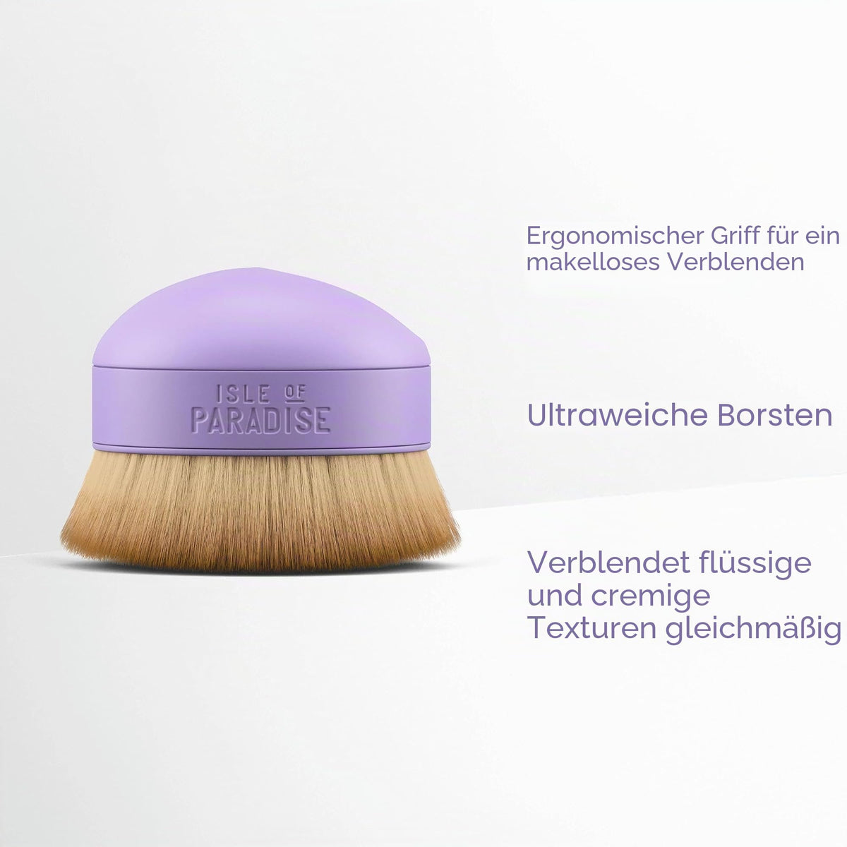 Isle of Paradise - Shape and Glow Big Blending Brush, Kabuki-Pinsel für Selbstbräuner, Gesicht & Körper, vegane Fasern, streifenfreies Finish, einfaches Contouring & Anwendung