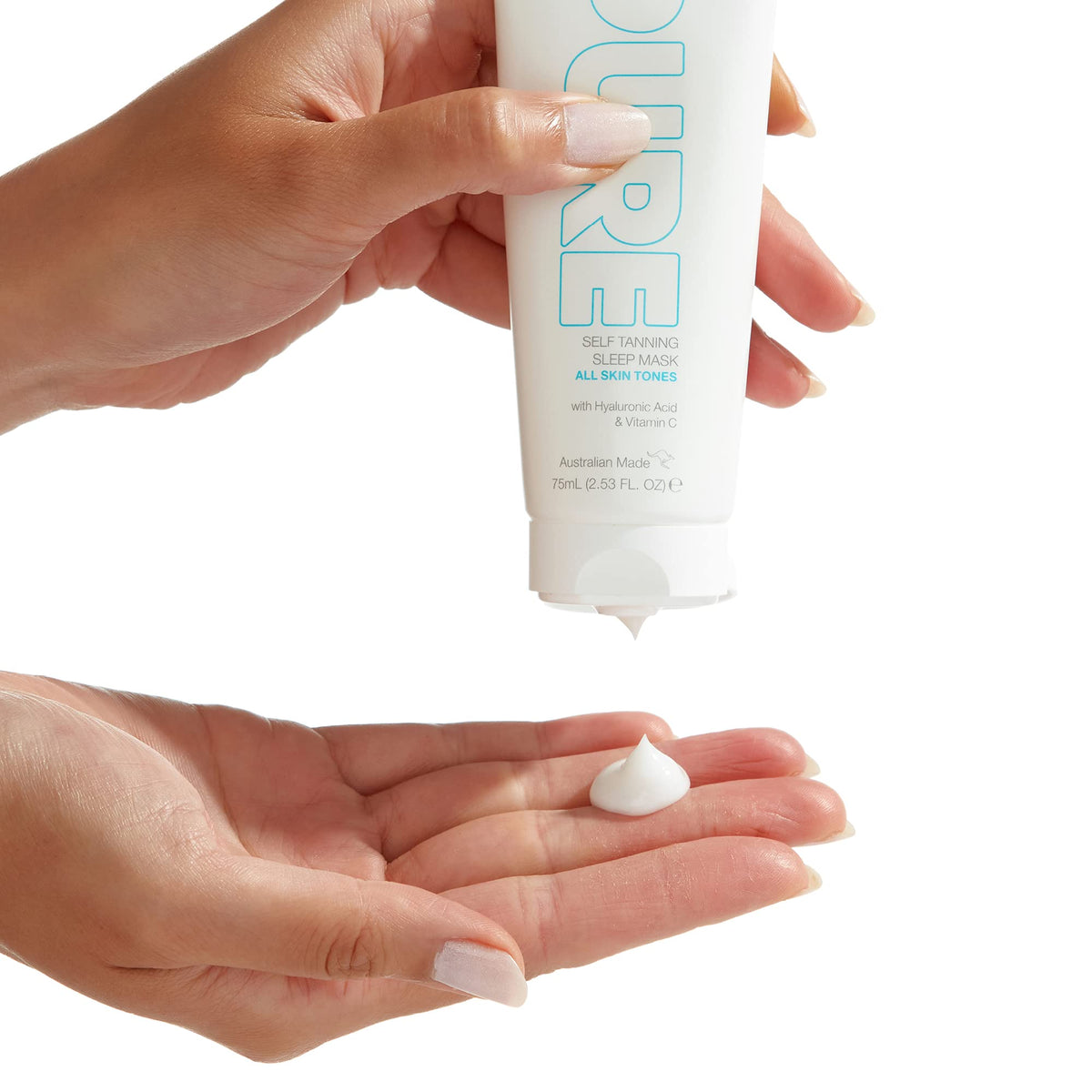 Bondi Sands Pure Tanning Sleep Mask, selbstbräunende Schlafmaske, Hyaluronsäure und Vitaminen C + E, vegan und tierversuchsfrei | 75 ml