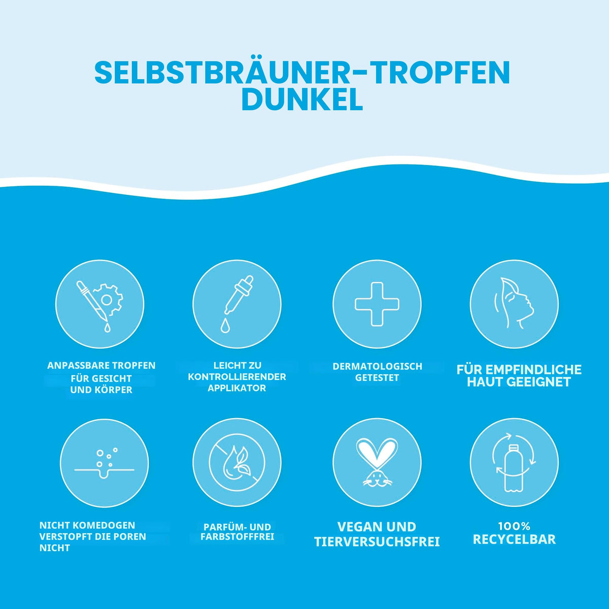 Bondi Sands - Self Tan Drops Dark - Selbstbräuner für Gesicht und Körper in Tropfen, individuell dosierbar, für eine intensive Bräune, 30ml