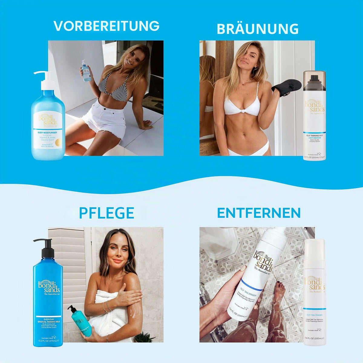 Bondi Sands – Self Tanning Mist Light/Medium – Selbstbräuner, Bräunungsspray für die natürliche Bräune ohne Sonne, 250 ml