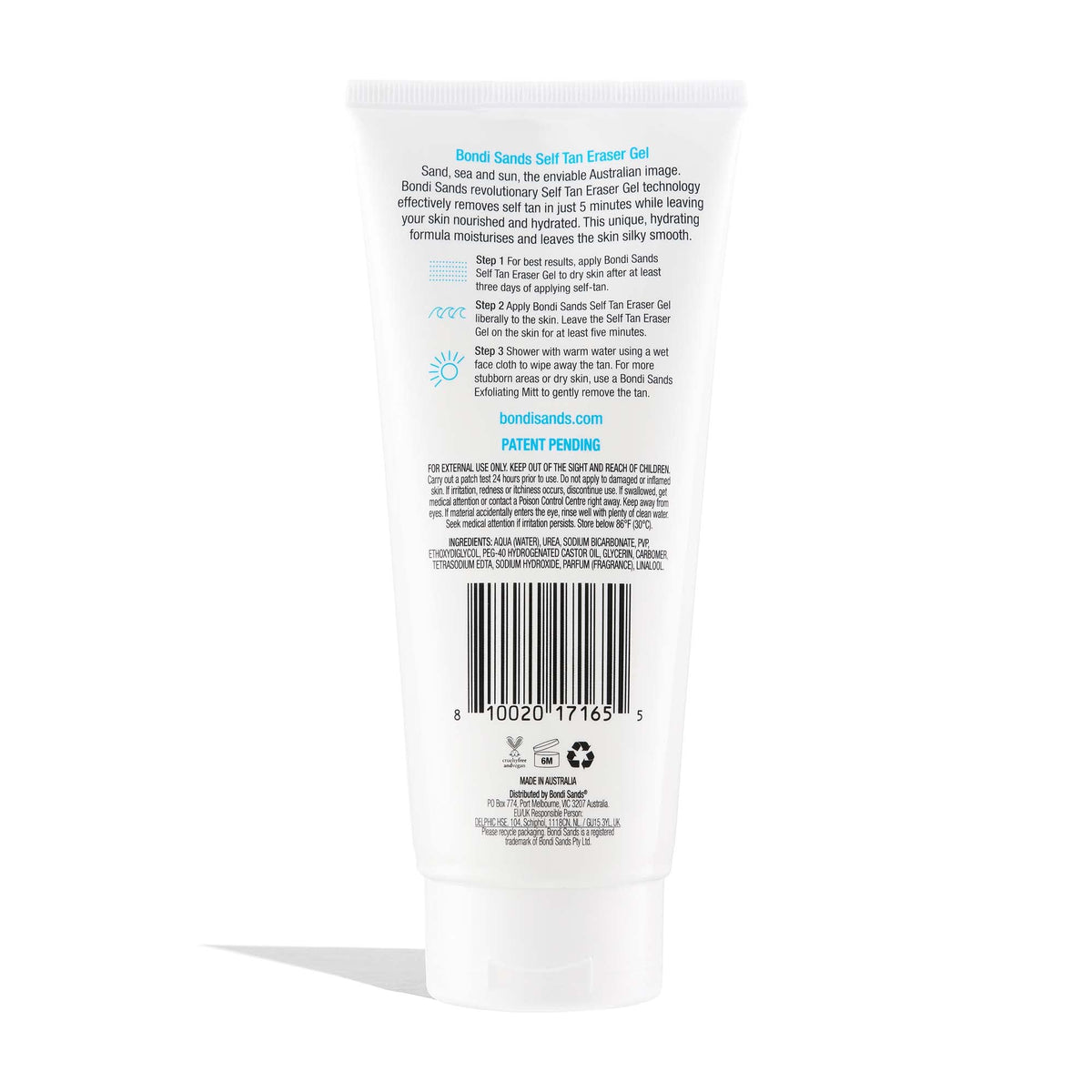 Bondi Sands – Self Tan Eraser Gel - Selbstbräuner Entferner - Künstliche Bräune schnell entfernen - 200 ml