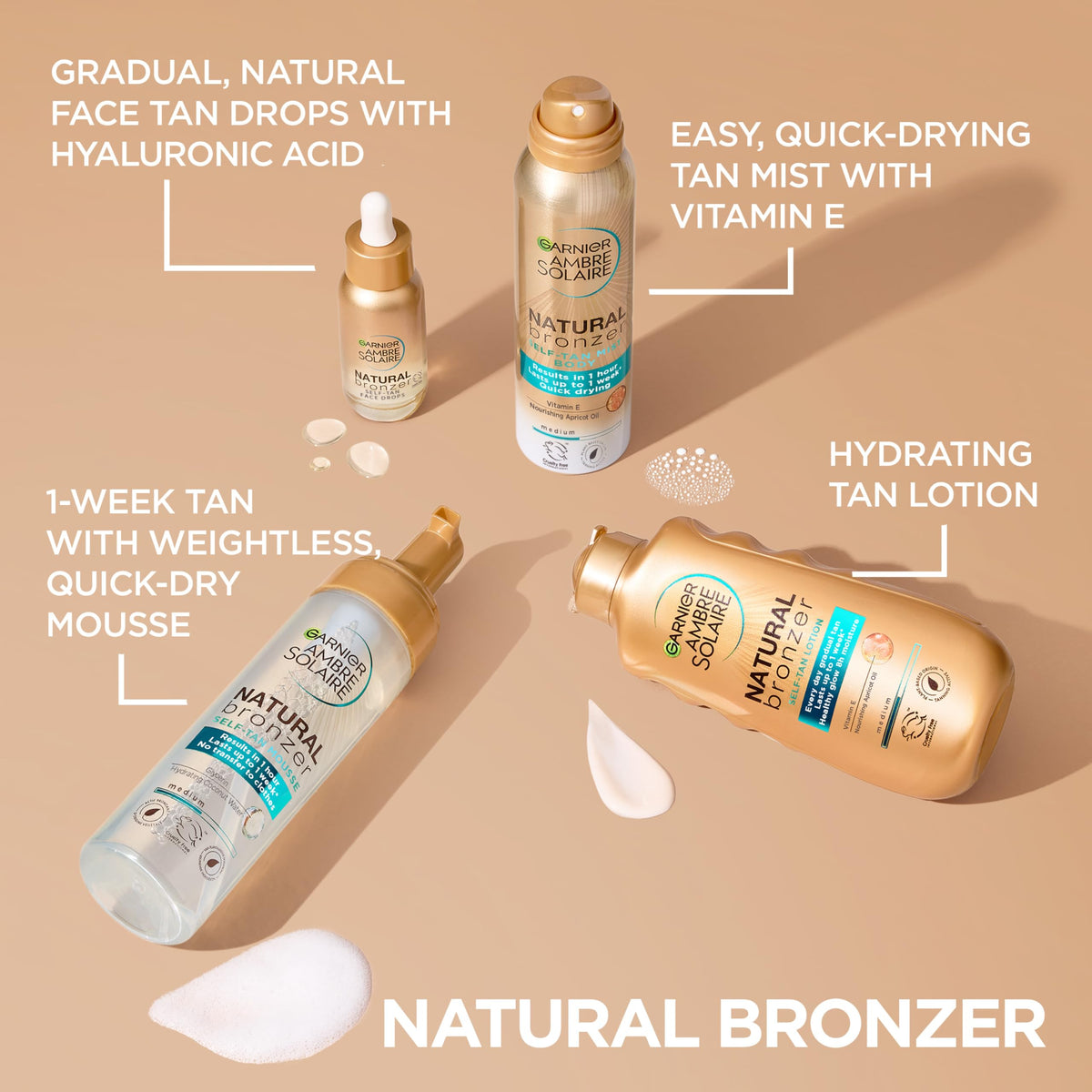 Ambre Solaire Natural Bronzer Self-Tan Face Drops